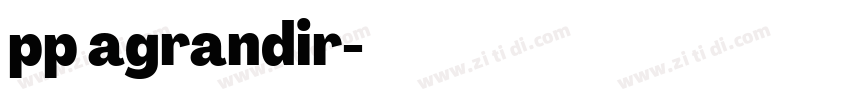 pp agrandir字体转换 pp agrandir字体转换
